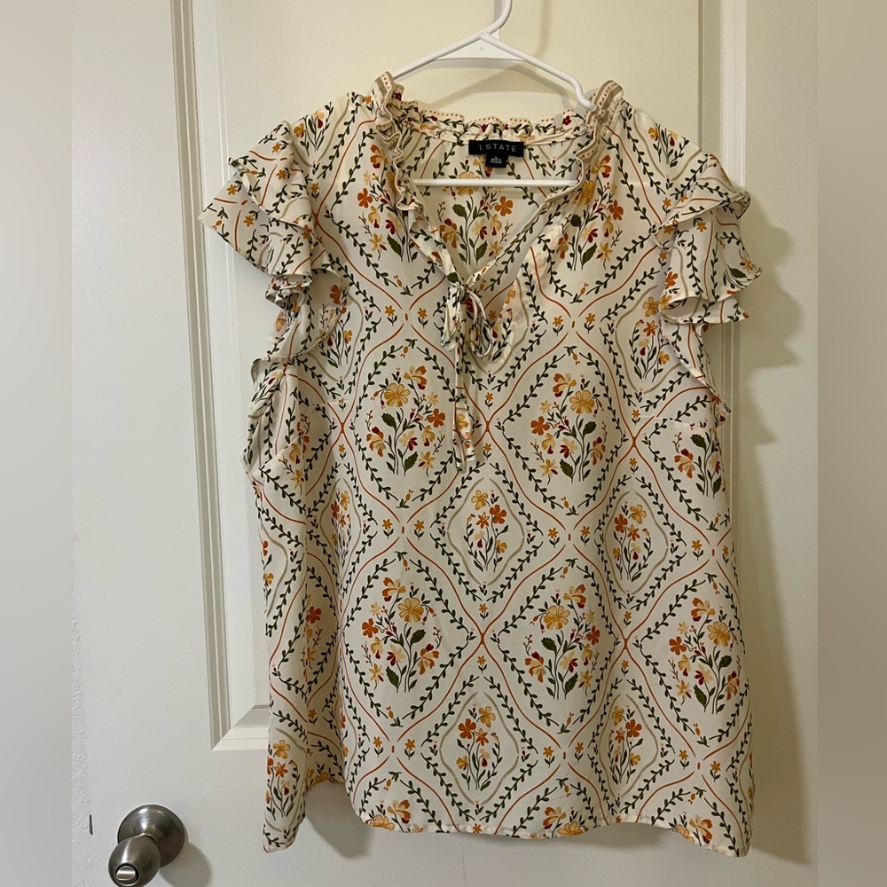 Sleeveless Floral Blouse
